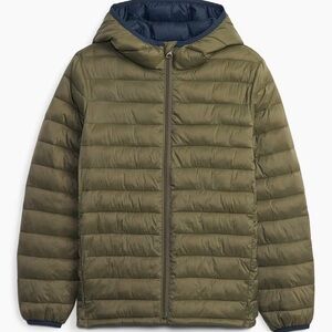 Gap Kids Olive Green Puffer Jacket (Kids Recycled Lightweight Puffer Jacket)